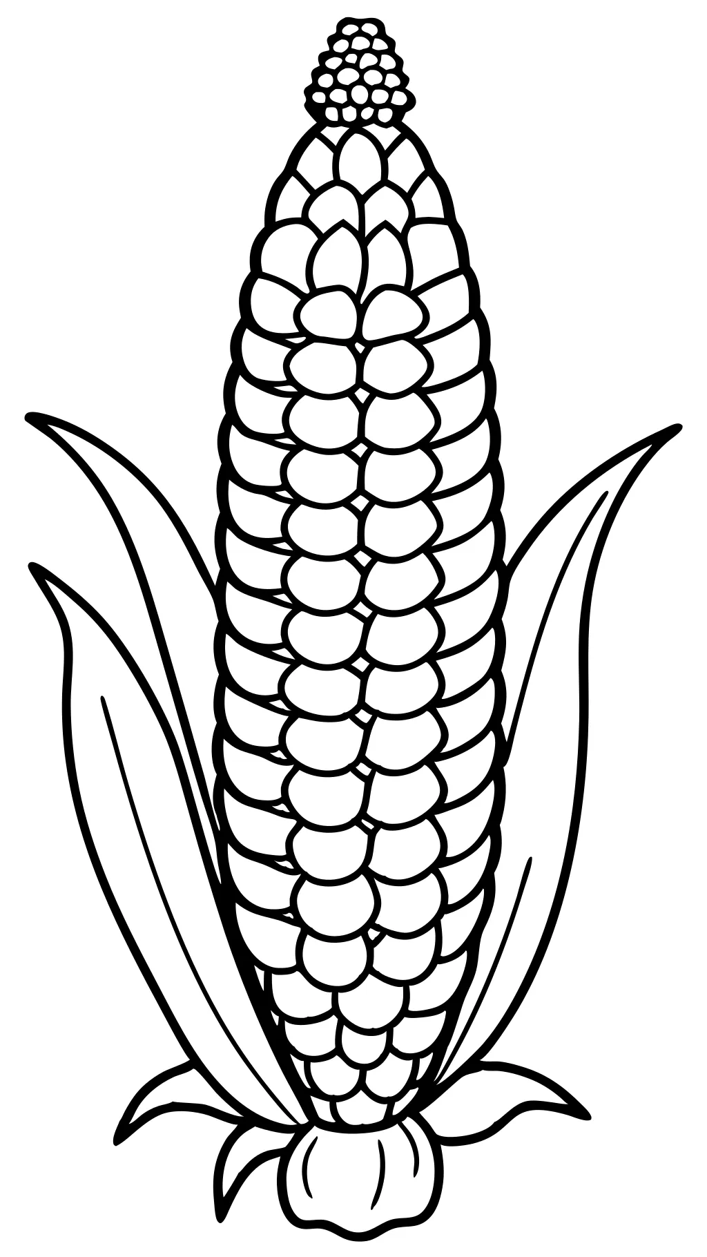 corn cob coloring page